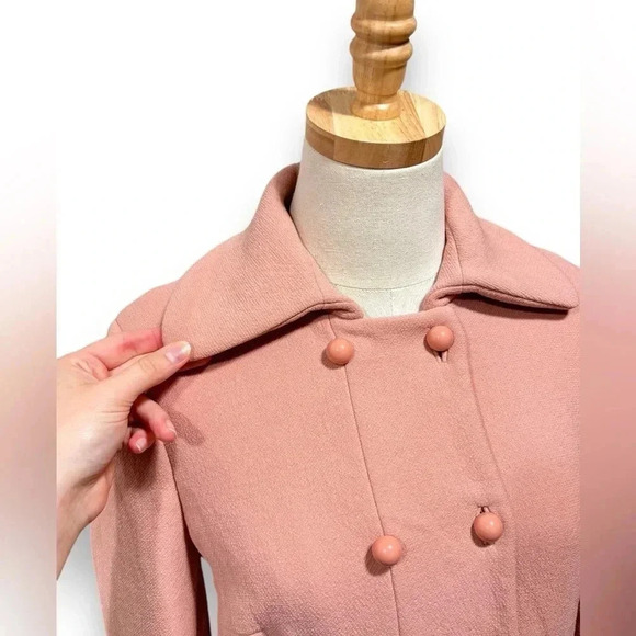J. Crew Lady Day Coat in Italian Double-cloth Wool Pastel Rose Pink Size 6 - Picture 5 of 10